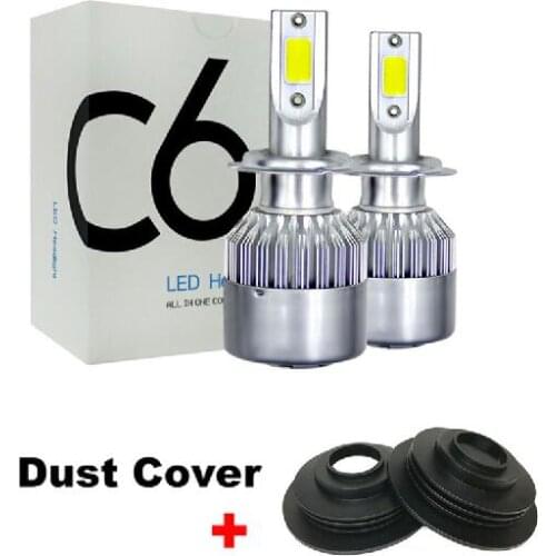 2Pcs H7 LED Car Headlight Bulb H4 LED H11 H1 9005 HB3 9006 HB4 12V Auto Light and Dustcover