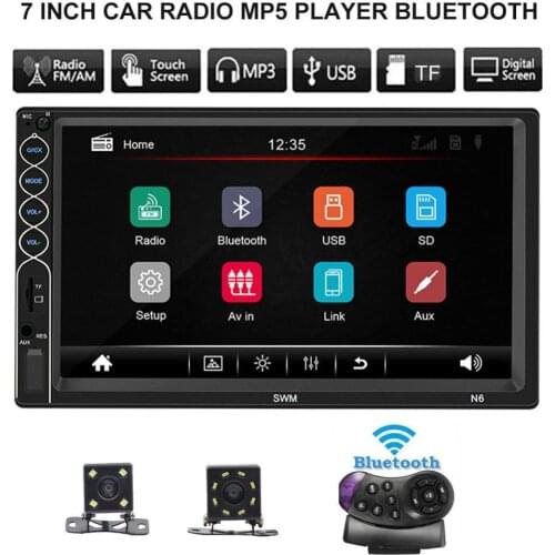 35% Hot Sales!!! N6 7 Inch Touch Screen 2 Din Car Radio Bluetooth Video MP5 Player with Camera