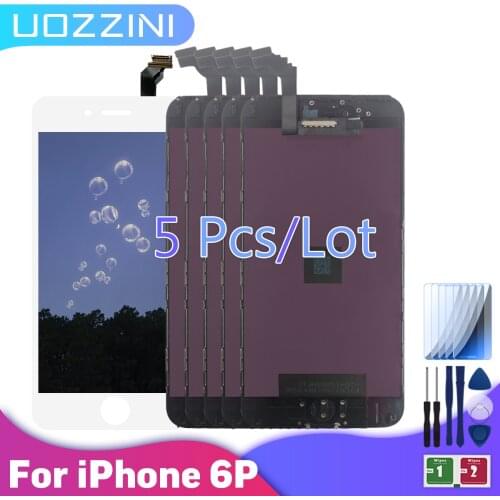 5Pcs AAA+++ For iPhone 6 Plus 5.5 100% Tested LCD Display Touch Screen Digitizer Assembly Replacement +Tempered Glass +Tool