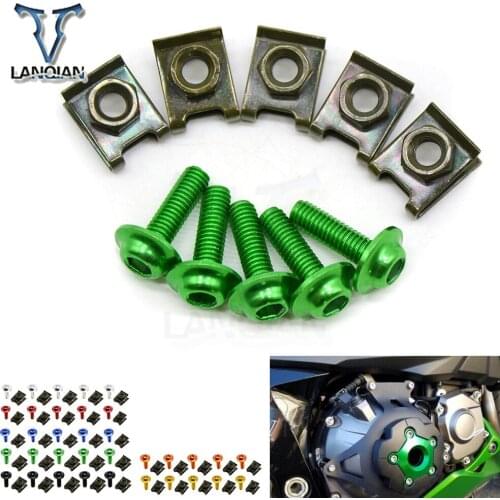 5PCS universal Motorcycle Accessories Fairing Bolt Spire Speed Fastener Clips Screw for kawasaki Z750 Z800 NINJA 300 ZX1400