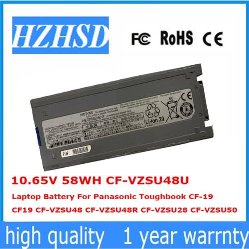 10.65V 58WH CF-VZSU48U Laptop Battery For Panasonic Toughbook CF-19 CF19 CF-VZSU48 CF-VZSU48R CF-VZSU28 CF-VZSU50