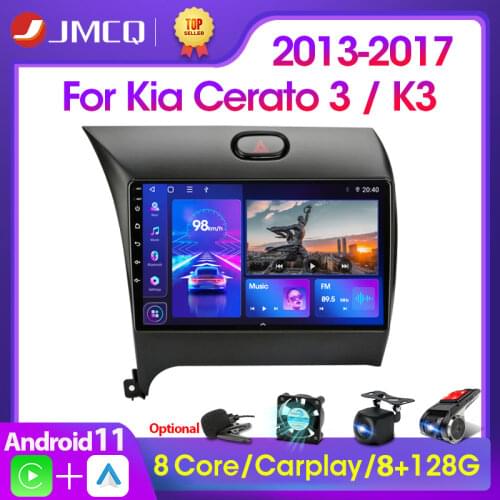 Android 10.0 2GB+32GB DSP CarPlay Car Radio Multimidia Video Player Navigation GPS For Kia K3 Cerato 3 Forte 2013-2017 2 din dvd