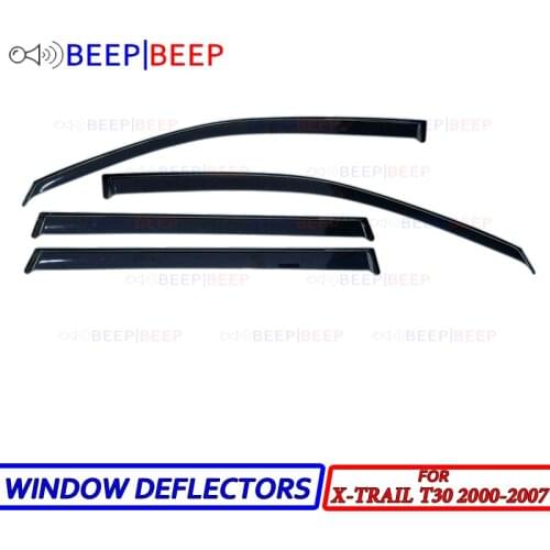 For Nissan X-Trail T30 2000-2007 car window deflectors sun guard rain wind vent visor cover car styling accessories