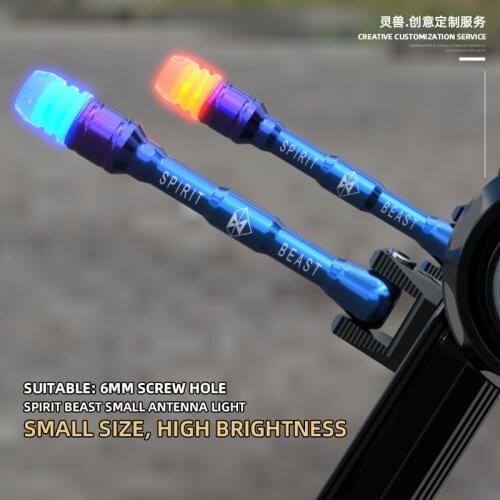 Applicable cfmoto Motorcycle License plate decoration LED lights adjustable angle Antenna lights Driving safety universal