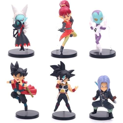 6Pcs/Set Dragon Ball Goku WFC Trunks Action Figure Boxed Ornaments Anime Figurine Model Dolls