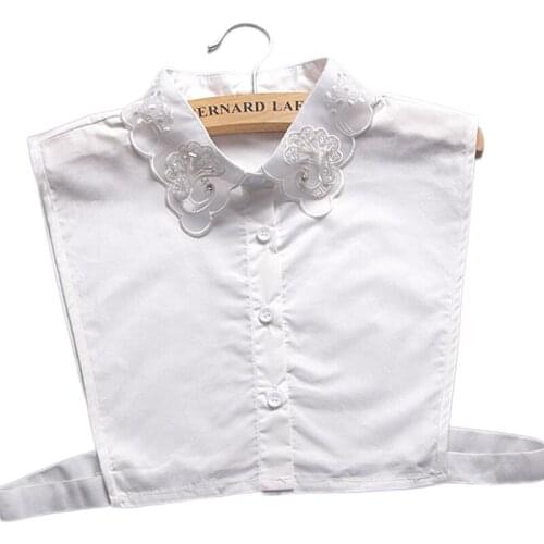 Exclusive white standing collar decoration white retr Decorative shirt fake collar wild cotton new sweater shirt accessories