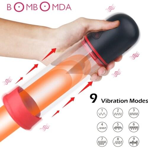 Electric Penis Pump Sex Toys For Men Male Masturbator Penis Extender Penile Vacuum Pump Penis Enlargement Enhancer Massager Ring