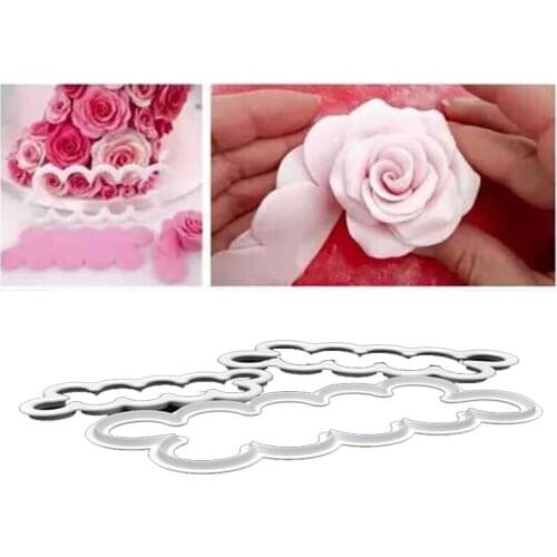Rose Cutting Mold Cookie Cutter Plastic Biscuit Cut Mold Baking Fruit Cut Cake Mold Embossing Printing Die