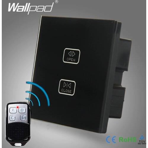 Hot Sale Gateway WIFI Curtain Switch Wallpad Glass 2 Gang Wireless WIFI Remote Touch Curtain Shutter Window Control Wall Switch