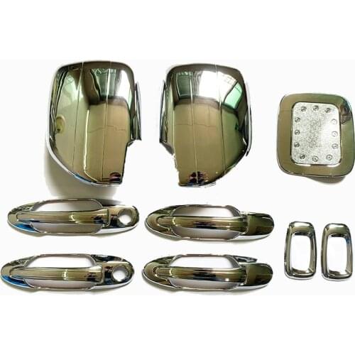 13 pcs Chrome Door Handle Side Lamp Mirror Tank Cover For Toyota Land Cruiser 100 For Lexus LX470 1998-2003 2004-2007 Accessory