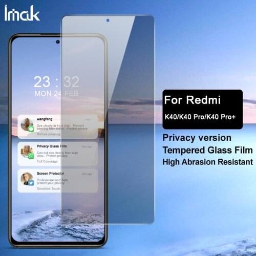 IMAK Privacy Protecty Tempered Glass for Poco F3 Full Coverage Screen Protector Glass for Redmi K40/K40 Pro/K40 Pro+ Plus