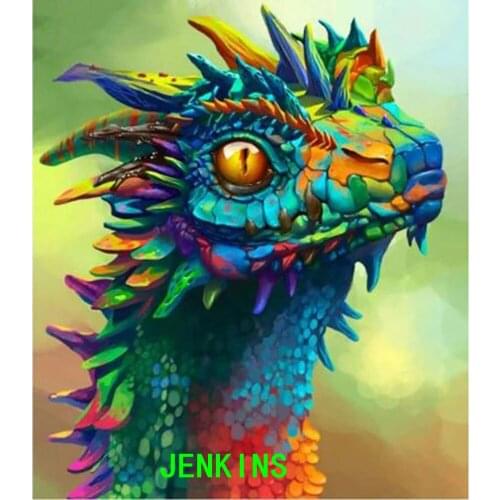 Full Square/round Diamond 5D DIY Diamond Painting Color Dragon Embroidery Cross Stitch Rhinestone Mosaic Home Decor Jenkins DIY