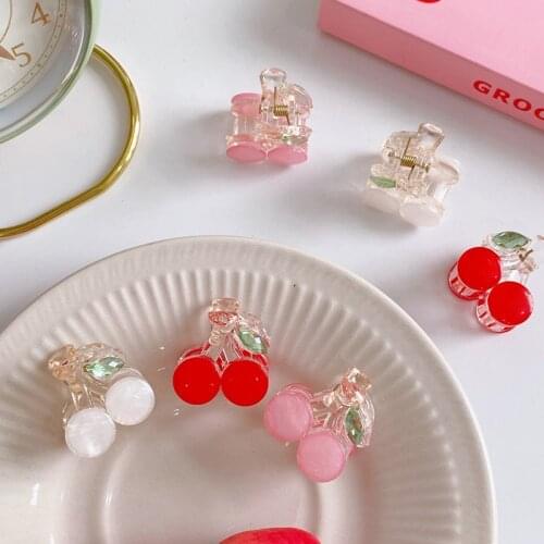 Korean Cute Cherry Hair Clip Claw Clamp for Women Girls Kids Hairpin Crab Headband Hair Gift Accessories Headwear
