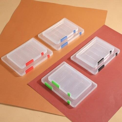 A4/A5 File Storage Box Magazine Document Paper Organizer Buckle Closure Transparent Container Supplies Clear Desk Files Holder