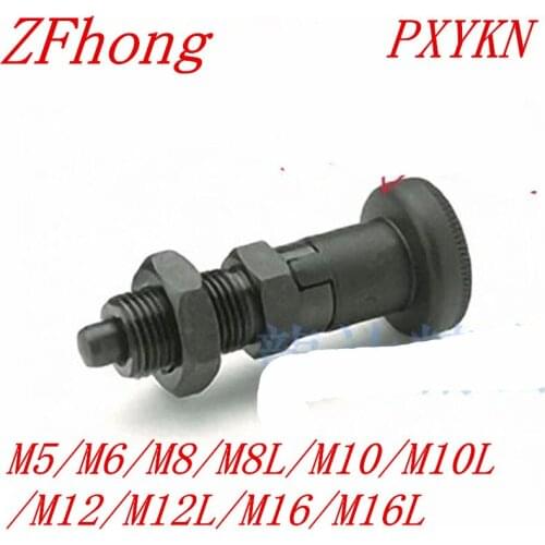 M5 M6 M8 M10 M12 M16 Indexing plungers with rest position Black oxided steel