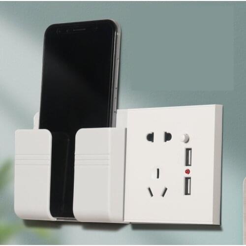 1PCS Wall Mounted Organizer Storage Box Remote Control Air Conditioner Storage Case Mobile Phone Plug Holder Stand Container