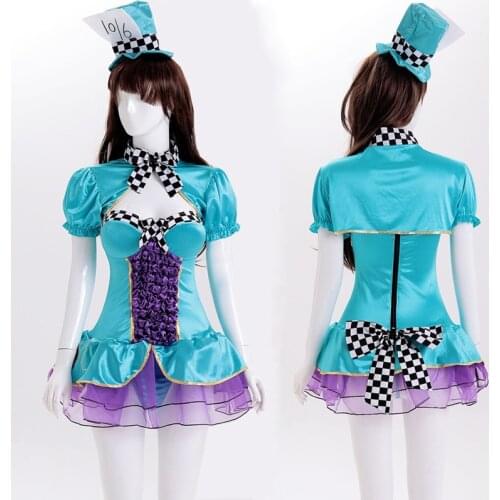 Ensen New Alice crazy hat game clothing Halloween parties play a little magic fairy cosplay performance clothing