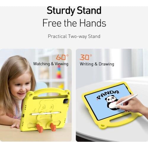 Newest Kids Case For iPad Air 4 2020 10.9'' Panda Series with Stand Cover funda for iPad Pro 11 2020 2021 2018 Protecting Case