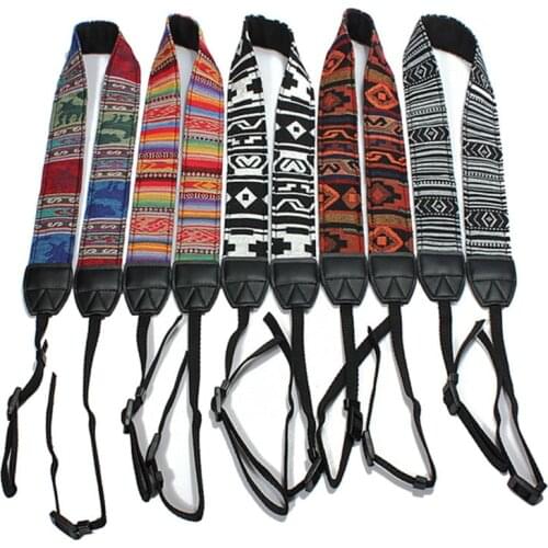 New Colorful Vintage Hippie Style Camera Neck Shoulder Strap Belt Durable Cotton for Canon Nikon Sony SLR DSLR