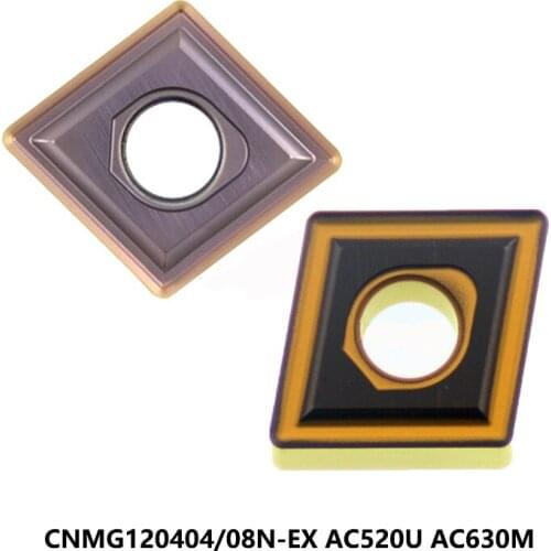 Original CNMG Carbide Inserts CNMG120404N-EX CNMG120408N-EX AC630M AC520U CNMG120404 CNMG120408 Lathe Cutter Turning Tools CNC