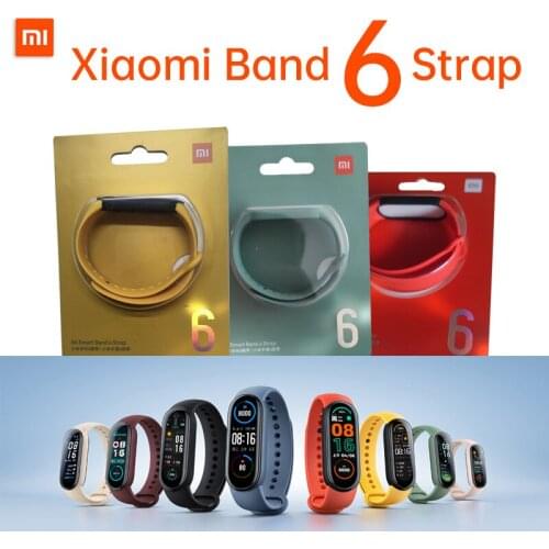 Original Xiaomi Mi Band 6 Strap With Package Flexible TPU Comfortable Wear One-Piece Stable Anti-Lost Surface Texture