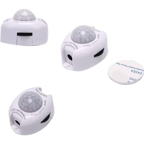 DC 5V 12V Light Switch Movement Detector Activated Timer Automatic Pir Motion Sensor ON OFF for LED Strip Light Motion Sensor