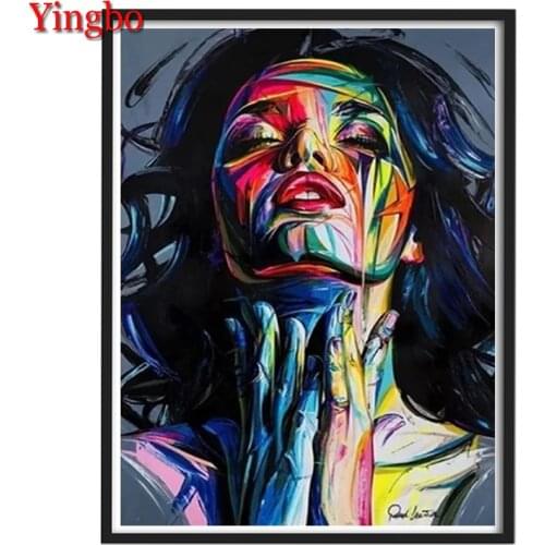 Full Square/round Diamond painting Abstract Woman Face Graffiti Street Art 3d Picture diamond embroidery cross stitch mosaic