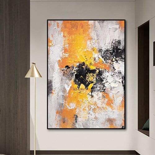 Modern Abstract Oil Painting On Canvas Wall Art Large Size Paintings Living Room Decoration Heavy Texture Oil Painting Handmade