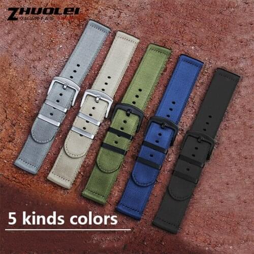 TOP Nylon nato Watchband For rox S-eiko huawei watch 2 GT Samsung gear S2 S3 S4 wristband 20mm 22mm ZULU strap Soft bracelet