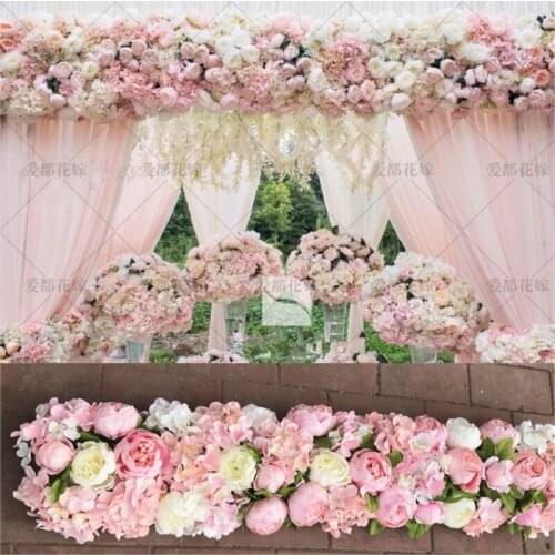 Hot Pink Wedding Pavillion Flowers strips square canopy flower decoration Wedding Supply 3M x 24cm