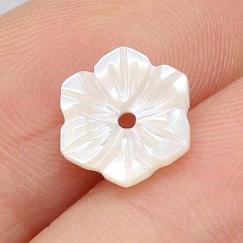 1 Pc Natural Freshwater White Shell Petal Pendant Loose Bead Crafts Handmade DIY Necklace Bracelet Earring Jewelry Accessories