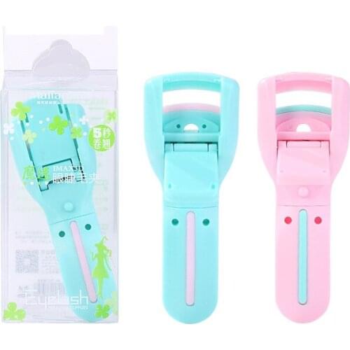 1pc Portable Women Pressing Eyelash Curler Curling Lasting Eyelashes Cosmetic Beauty Makeup Tool Gift Silicone Pad