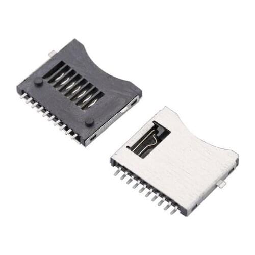 10Pcs TransFlash TF Micro SD Card Socket Plug Adapter Connector