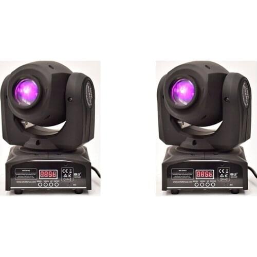 2pcs/lot high quality mini 30W led spot moving head 8 gobo stage light disco dj DMX512 rgbw stage effect projector