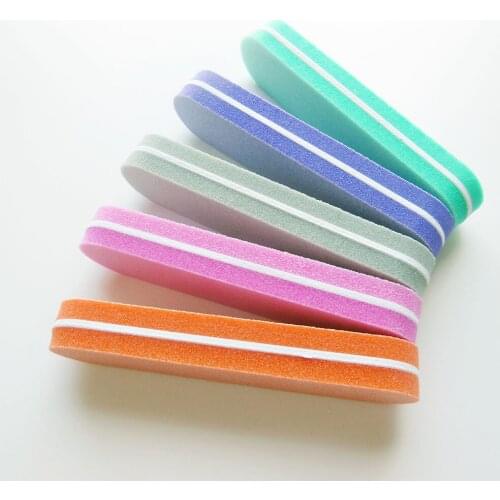 200 pcs/lot mini nail buffer file nail file sponge boards 100/180 sponge nail file mix colour