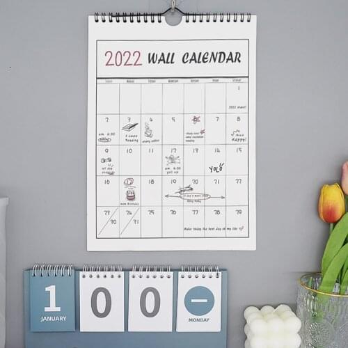 2021 Lattice Daily Schedule Hand-painted Calendar Monthly Note Book Agenda Planner Wall Calendar Office Supply