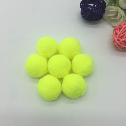 30pcs 1" 25mm Light green Pompom Fur Craft DIY Soft Pom Poms For Children Toys Cellphone Wedding Home Decoration Accessories