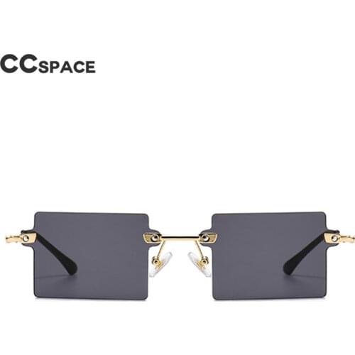 46552 Square Frameless Steam Punk Sunglasses Men Women Fashion Shades UV400 Vintage Glasses