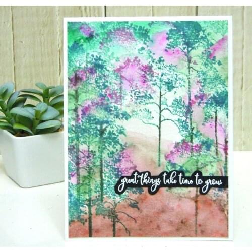 6x6inch Watercolor Treesbrushes Transparent Silicone Clear Stamp For Scrapbooking DIY Craft Decoration Soft Stamp 2020 New