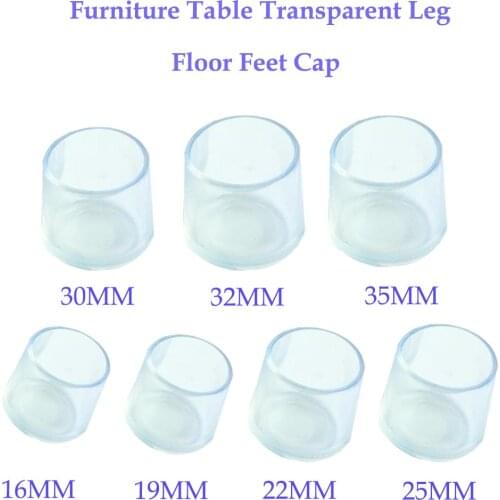 8pcs Silicone Chair Leg Caps Feet Pads Furniture Table Chair Leg Floor Feet Cap Cover Protector Transparent furniture legs