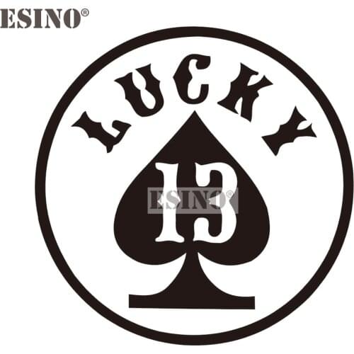 Funny Car Styling Spades Lucky 13 Reflective Motorcycle Auto Decal Cartoon Car Sticker Bumper Body Decal Creative Pattern Vinyl
