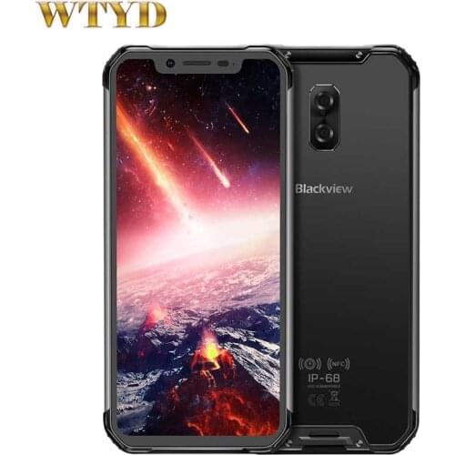 Blackview BV9600 Pro IP68 Waterproof Mobile Phone Helio P60 6GB+128GB 6.21" 19:9 FHD AMOLED 5580mAh Android 8.1 Smartphone NFC