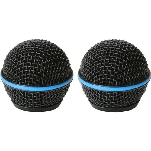 Bolymic 2 Pack RK323G Professional Microphone Grille for Shure SM58 Beta58A Microphone Mikrofon Grille Metal Head Mesh RK265G