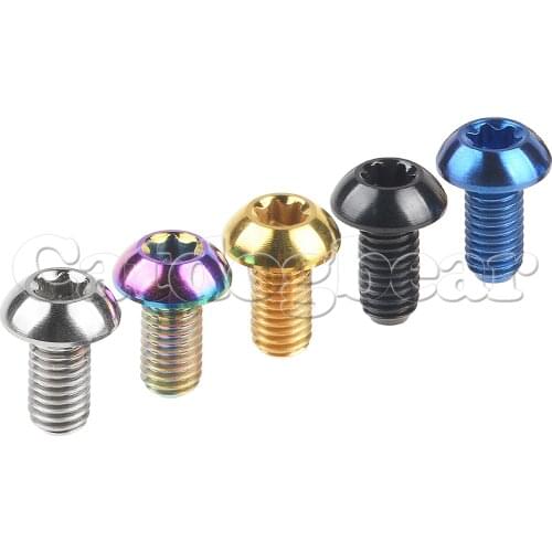 Catdogbear M5x10MM 12MM Titanium Bolt Torx Head for Bike Alloy Water Bottle Holder Fixed
