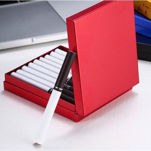 1pcs Fashion Personality Men Metal Cigarette Case Creative Ultra-thin Moisture-proof Anti-extrusion Clamshell Cigarette Case
