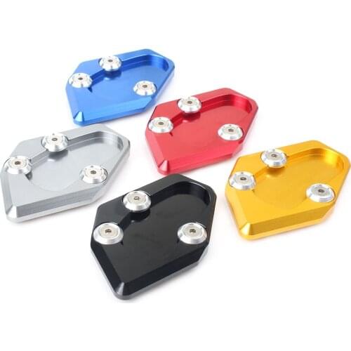 CNC Motorcycle Kickstand Enlarger Foot Side Stand Pad Extension Pad Support Plate For Yamaha T-MAX Tmax 530 2015-2016