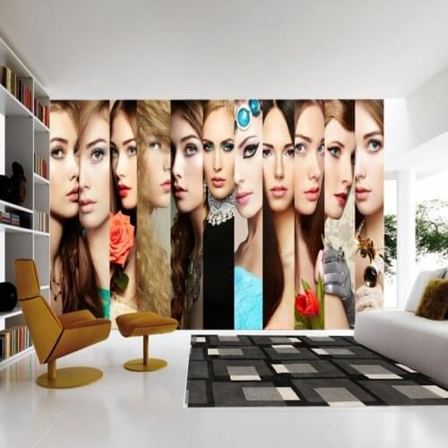 Custom mural Modern minimalist fashion beauty model collage Clothes shop decoration background wallpaper