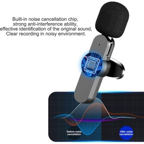 Mini Microphone for iPhone Lightning Type C Microfone for Samsung Huawei Xiaomi Lavalier Clip-on Recording Microfonoe