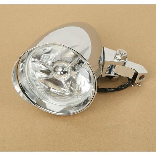 Motorcycle Bullet Tri Bar 4.5" Headlight For Harley Sportster XL 883 Dyna Softail Chopper