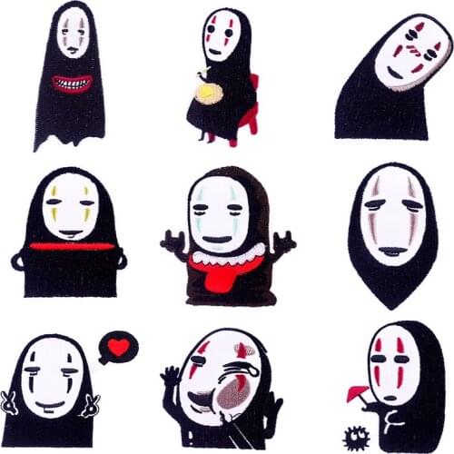 No Face Man Embroidered Patches For Clothing Applique Patches on Clothes Iron on Clothing For Patches Sewing Heat-Adhesive DIY